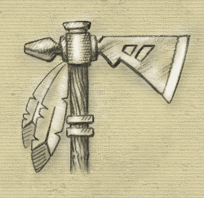 Tomahawk drawing graphics indian pattern pencil sepia tomahawk