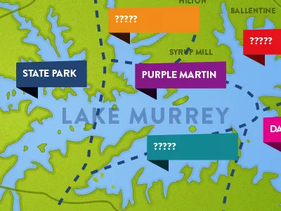 Map Illustration blue green illustration lake map