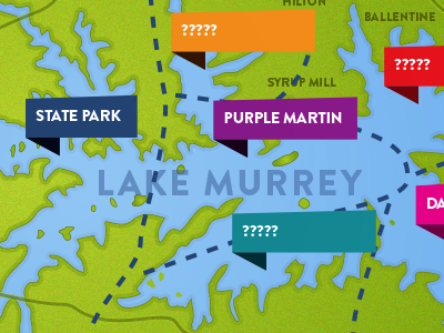 Map Illustration blue green illustration lake map