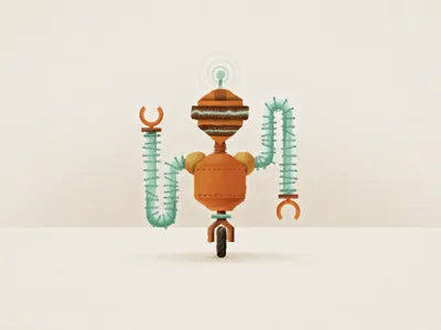 Robot illustration robot texture