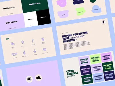 Dei by Dani Branding Brand Guidelines brand guidelines branding dei diversity equity hr human resources inclusion logo logo design personal branding