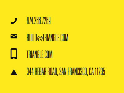Triangle Business Card branding business card
