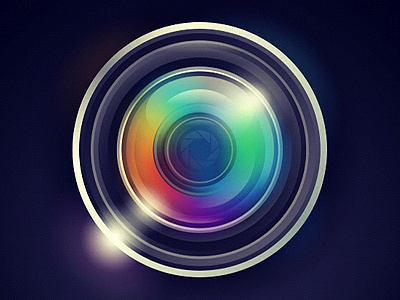 Final Camera Lens Logo Design aperture camera lens glass reflection
