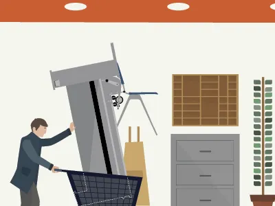 Shopping 2 illustration letterpress stop motion