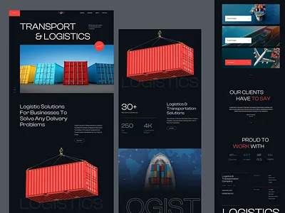 Ogio - Web Design for Logistic Company airfreight cargo cargo service company container corporate delivery delivery service landing page logistic website logistics logistics company package parcel shipment shipping shipping container shipping tracking transportation website