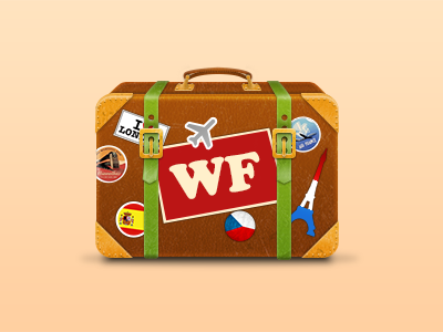 Suitcase Icon icon illustration leather stickers suitcase traveling