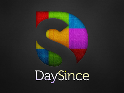 DaySince Logo app checkerboard colors counterform knockout plaid