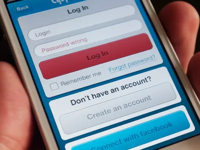 Login app blue interface ios iphone login noize silver texture ui
