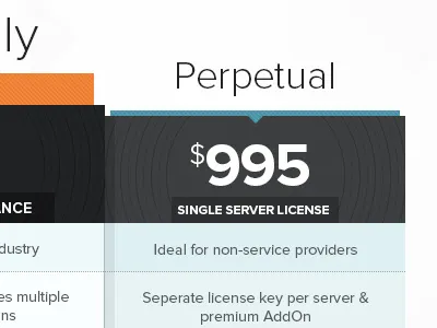 Minimal Pricing Chart blue orange plans pricing pricing table website