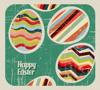 Retro Easter Card card easter egg grunge old retro vintage