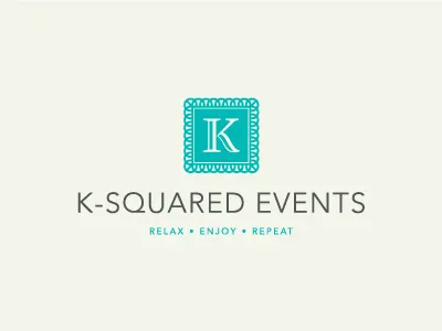 K Squared Events branding cream events identity k k squared logo pattern teal turquoise