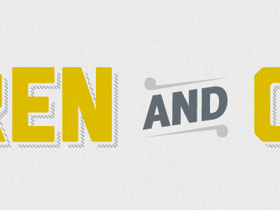 Wedding Type paper typography vintage wedding yellow