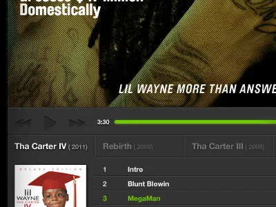Spotify artists page - detail app ios iphone lil wayne mac magazine music spotify ui ux