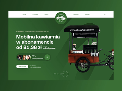 Bike Café - subscription model animation cafe coffee design landing page pricing subscription ui web website