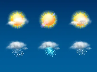 Weather Icon Set cloud fog icon icon set rain snow storm sun weather wind
