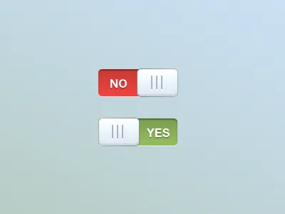 Yes/No clean freebie no psd slide ui yes