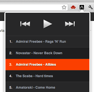Loop - YouTube playlist for Chrome black extension music orange play player playlist video