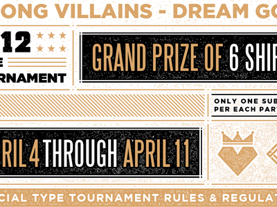 AV X DG - 2012 Type Tournament apparel flyer promo type