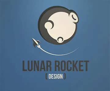 Lunar Rocket Design branding company design logo lunar rocket vector