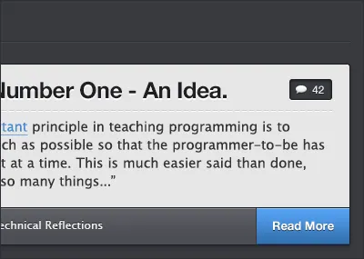 Latest Article - Excerpt Element article blog blue button comments dark helvetica lucida sans pixel