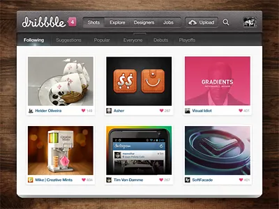 Dribbble Mac App app dribbble leather mac paper