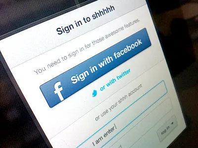 Login Popup facebook focus in input log login overlay popup sign signup social up