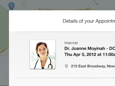 Doctor Modal clean design doctor grey. interface interface design modal ui user experience ux white