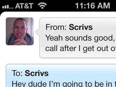 Messaging Inbox/Outbox Combo beak interface iphone retina twitter ui