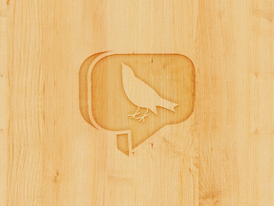 Olark Logo in Wood engraving olark wood