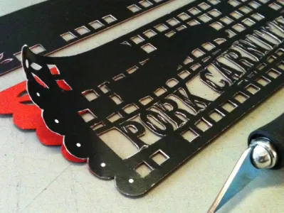 Papel Picado for Pork Carnita Packaging cutout food mexican packaging