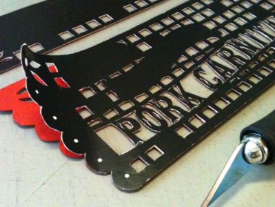 Papel Picado for Pork Carnita Packaging cutout food mexican packaging