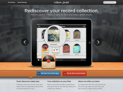 Album Jacket Homepage avenir blue brown homepage ipad red wood