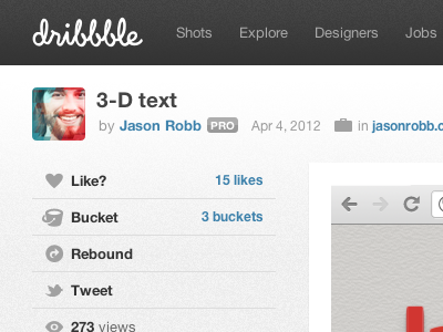 Dribbble Layout dribbble imho layout