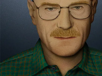 Walter White in 419 layers american artwork breaking bad photorealism walter white