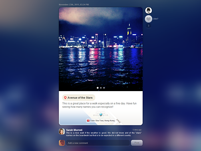 talk about somewhere #2 with HTML blurred travelog web