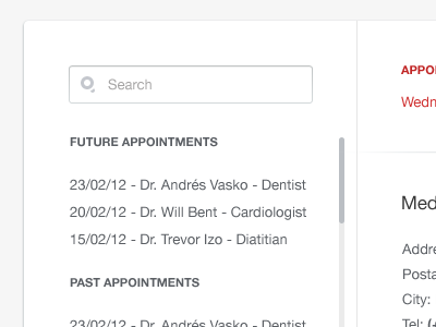 Spacious, clean UI clean design healthcare helvetica neue margins padding space ui ux