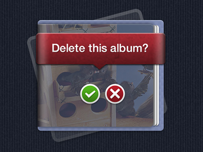 Photo Album from Pandora UI apple buttons icons ipad iphone psd ui ui kit