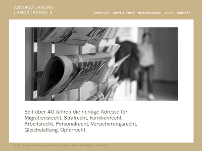 Advokaturbüro Langstrasse 4 branding webdesign
