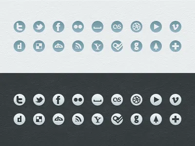 Social Icons (Free) free freebie icons psd simple social ui vector web