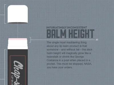 Pocket Item No.1 - Chapstick balm blue chap stick gray illustration items lip pocket