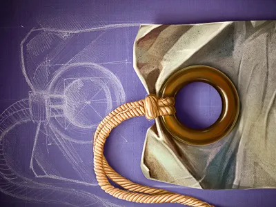 Portfolio design label light paper portfolio rope shine sketch tag teaser