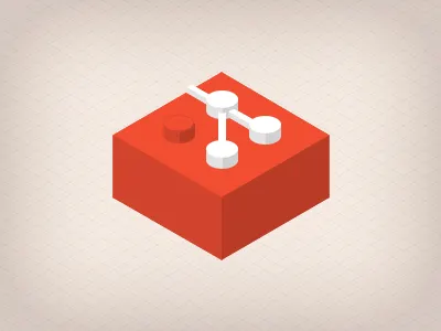 Logo Concept for libgit2 git isometric