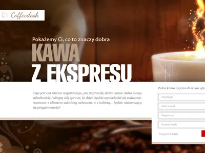 Coffee House background brown coffee typography website