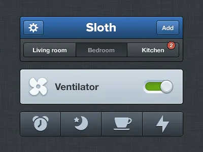 Enexis iPhone UI app bubble eneco energiemeter filter ios iphone slider slimme switch toggle ui
