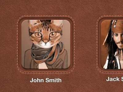 Details avatar button ios ipad ipad3 iphone leather mail menu message pandora retina skin