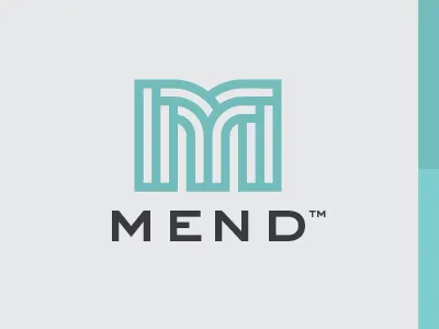Mend branding identity logo