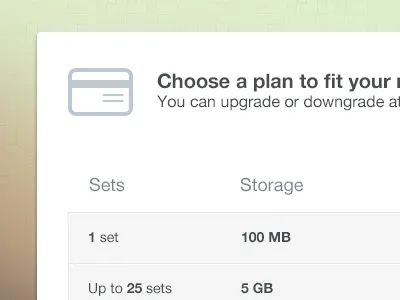 Pricing Plans Small clean interface pricing pricing plans