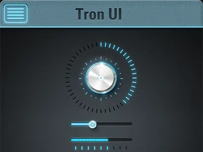 Tron UI freebie slider tron ui