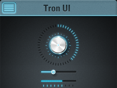 Tron UI freebie slider tron ui