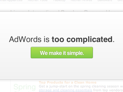 MonkeyWords Marketing CTA adwords clean helvetica sharp simple white